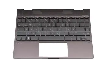 L13651-041 teclado incl. topcase original HP DE (alemán) gris oscuro/canaso con retroiluminacion