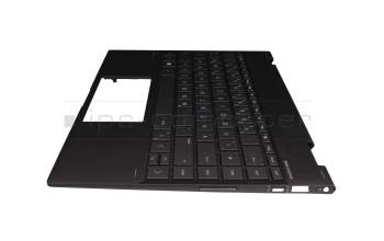 L13651-041 teclado incl. topcase original HP DE (alemán) gris oscuro/canaso con retroiluminacion