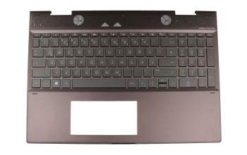 L136522-041 teclado incl. topcase original HP DE (alemán) negro/negro con retroiluminacion