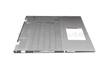 L13653-041 teclado incl. topcase original HP DE (alemán) plateado/plateado con retroiluminacion