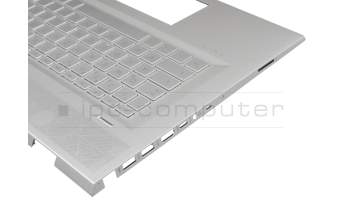 L13653-041 teclado incl. topcase original HP DE (alemán) plateado/plateado con retroiluminacion