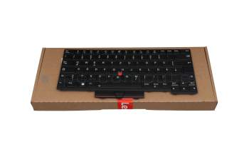 L14BL-85D0 teclado original Lenovo DE (alemán) negro/negro con retroiluminacion y mouse-stick