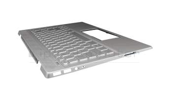 L19191-041 teclado incl. topcase original HP DE (alemán) plateado/plateado con retroiluminacion