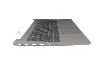 L1CZ0C10538 teclado incl. topcase original Lenovo US (Inglés) gris/canaso con retroiluminacion