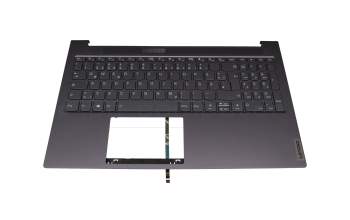 L1CZ13K00T9 teclado incl. topcase original Lenovo DE (alemán) negro/canaso con retroiluminacion