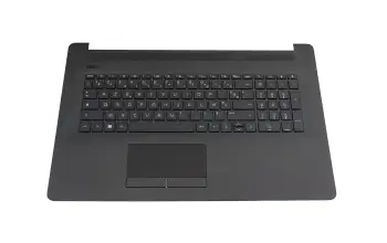L25445-051 teclado incl. topcase original HP FR (francés) negro/negro (con TP/DVD, estructura superficial \"Diamond)
