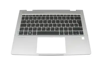 L40528-041 teclado incl. topcase original HP DE (alemán) negro/plateado con retroiluminacion