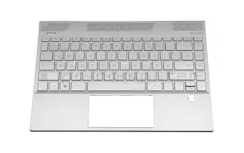 L53416-041 teclado incl. topcase original HP DE (alemán) plateado/negro