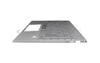 L53416-041 teclado incl. topcase original HP DE (alemán) plateado/negro