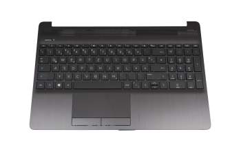 L53735-041 teclado incl. topcase original HP DE (alemán) negro/negro