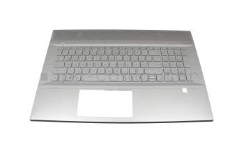 L54513-041 teclado incl. topcase original HP DE (alemán) plateado/plateado con retroiluminacion