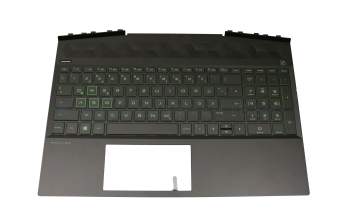 L57593-041 teclado incl. topcase original HP DE (alemán) negro/negro con retroiluminacion