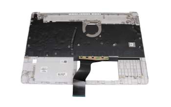 L63579-041 teclado incl. topcase original HP DE (alemán) plateado/plateado con retroiluminacion