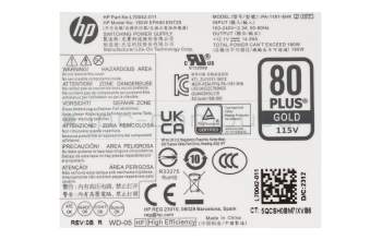 L81008-800 original HP fuente de alimentación del Ordenador de sobremesa 180 vatios 4-Pin