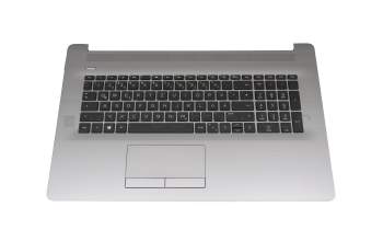 L83728-041 teclado incl. topcase original HP DE (alemán) negro/plateado ODD