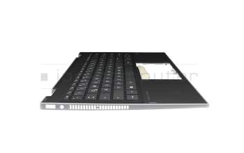 L85711-041 teclado incl. topcase original HP DE (alemán) negro/plateado/negro sin retroiluminación