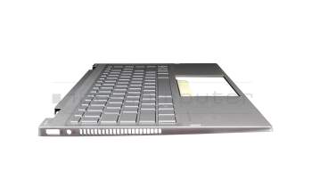 L85716-041 teclado incl. topcase original HP DE (alemán) plateado/plateado con retroiluminacion