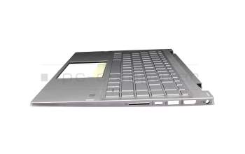 L85716-041 teclado incl. topcase original HP DE (alemán) plateado/plateado con retroiluminacion