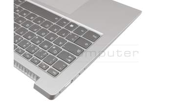 LCM16H36D0J6862 teclado incl. topcase original Lenovo DE (alemán) gris/plateado con retroiluminacion