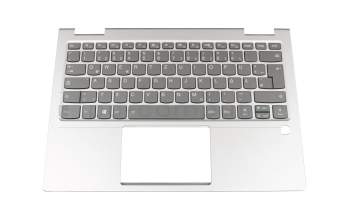 LCM17J66D0J686 teclado incl. topcase original Chicony DE (alemán) gris/plateado con retroiluminacion