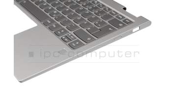 LCM17J66D0J686 teclado incl. topcase original Chicony DE (alemán) gris/plateado con retroiluminacion