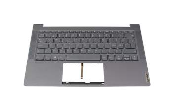 LCM19J16ICJ6864 teclado incl. topcase original Lenovo ND (nórdico) gris/canaso con retroiluminacion