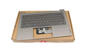 LCM20A96D0J686 teclado incl. topcase original Lenovo DE (alemán) gris/canaso con retroiluminacion