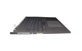 LCM20L36D0J6862 teclado incl. topcase original Lenovo DE (alemán) gris/canaso con retroiluminacion