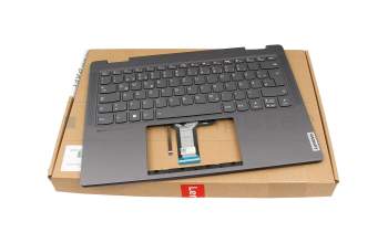 LCM21L16D0J6864 teclado incl. topcase original Lenovo DE (alemán) gris/canaso con retroiluminacion