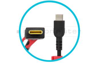 Lenovo ThinkPad X1 Carbon Gen 13 (21NS) original GaN-cargador USB-C 65 vatios delgado