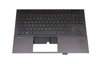 M00666-041 teclado incl. topcase original HP DE (alemán) negro/negro con retroiluminacion (Mica Silver Aluminium)