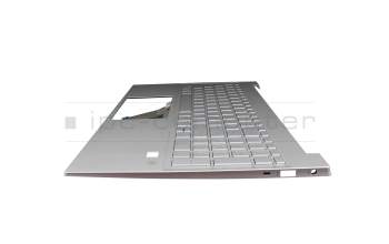 M08910-041 teclado incl. topcase original HP DE (alemán) plateado/plateado con retroiluminacion