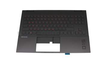 M09007-041 teclado incl. topcase original HP DE (alemán) negro/negro con retroiluminacion
