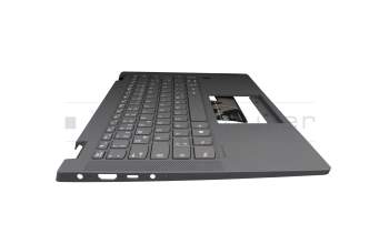 M0K1CS02451307 teclado incl. topcase original Lenovo DE (alemán) gris/canaso