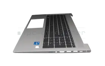 M21742-041 teclado incl. topcase original HP DE (alemán) negro/plateado con retroiluminacion