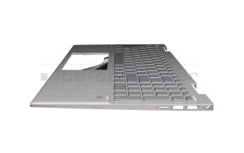 M45127-041 teclado incl. topcase original HP DE (alemán) plateado/plateado