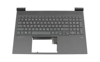 M76862-041 teclado incl. topcase original HP DE (alemán) negro/negro con retroiluminacion (tarjeta gráfica RTX)
