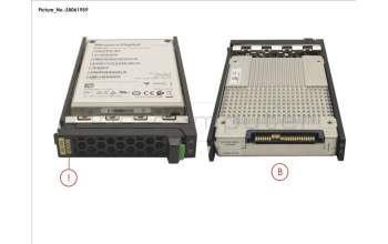 Fujitsu SSD SAS 12G 800GB MIXED-USE 2.5\" H-P EP para Fujitsu PrimeQuest 3800B2