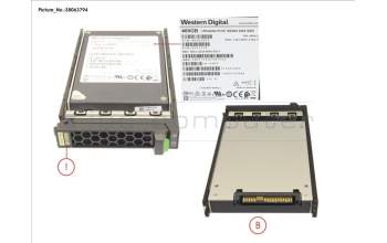 Fujitsu SSD SAS 12G 400GB MU 2.5\" HOT PL EP para Fujitsu PrimeQuest 3800B