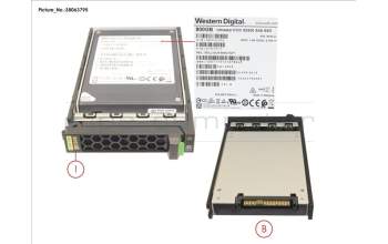 Fujitsu SSD SAS 12G 800GB MU 2.5\" HOT PL EP para Fujitsu PrimeQuest 3800E