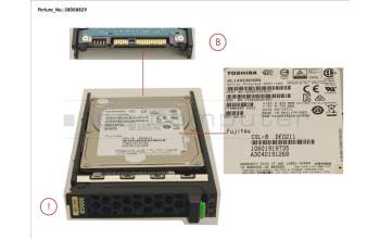 Fujitsu HD SAS 12G 900GB 10K 512N HOT PL 2.5\' EP para Fujitsu PrimeQuest 3800E2