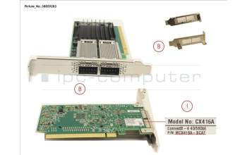 Fujitsu MCX4 EN 2X 40GBE para Fujitsu Primergy CX2550 M5