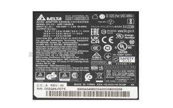 MSI SummitPro 16 AI A2HVETG (MS-1596) original GaN-cargador USB-C 140 vatios filos