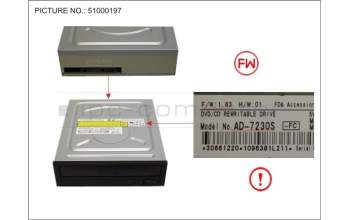 Fujitsu DVD-RW SUPERMULTI HH SATA BL para Fujitsu Primergy TX1330 M2