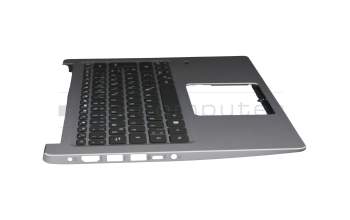NK.I1313.0D2 teclado incl. topcase original Wistron DE (alemán) negro/plateado con retroiluminacion