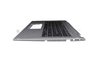 NK.I1317.040 teclado incl. topcase original Acer DE (alemán) negro/plateado con retroiluminacion
