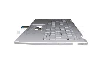 NKI11130ZD teclado original Acer DE (alemán) plateado con retroiluminacion