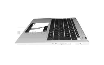 NKI131328L teclado incl. topcase original Acer DE (alemán) negro/plateado