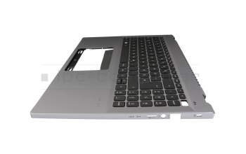 NKI15131P5 teclado incl. topcase original Acer DE (alemán) negro/plateado con retroiluminacion