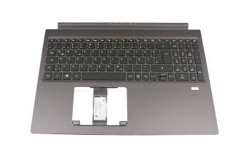 NKI151S08A teclado incl. topcase original Acer DE (alemán) negro/negro con retroiluminacion